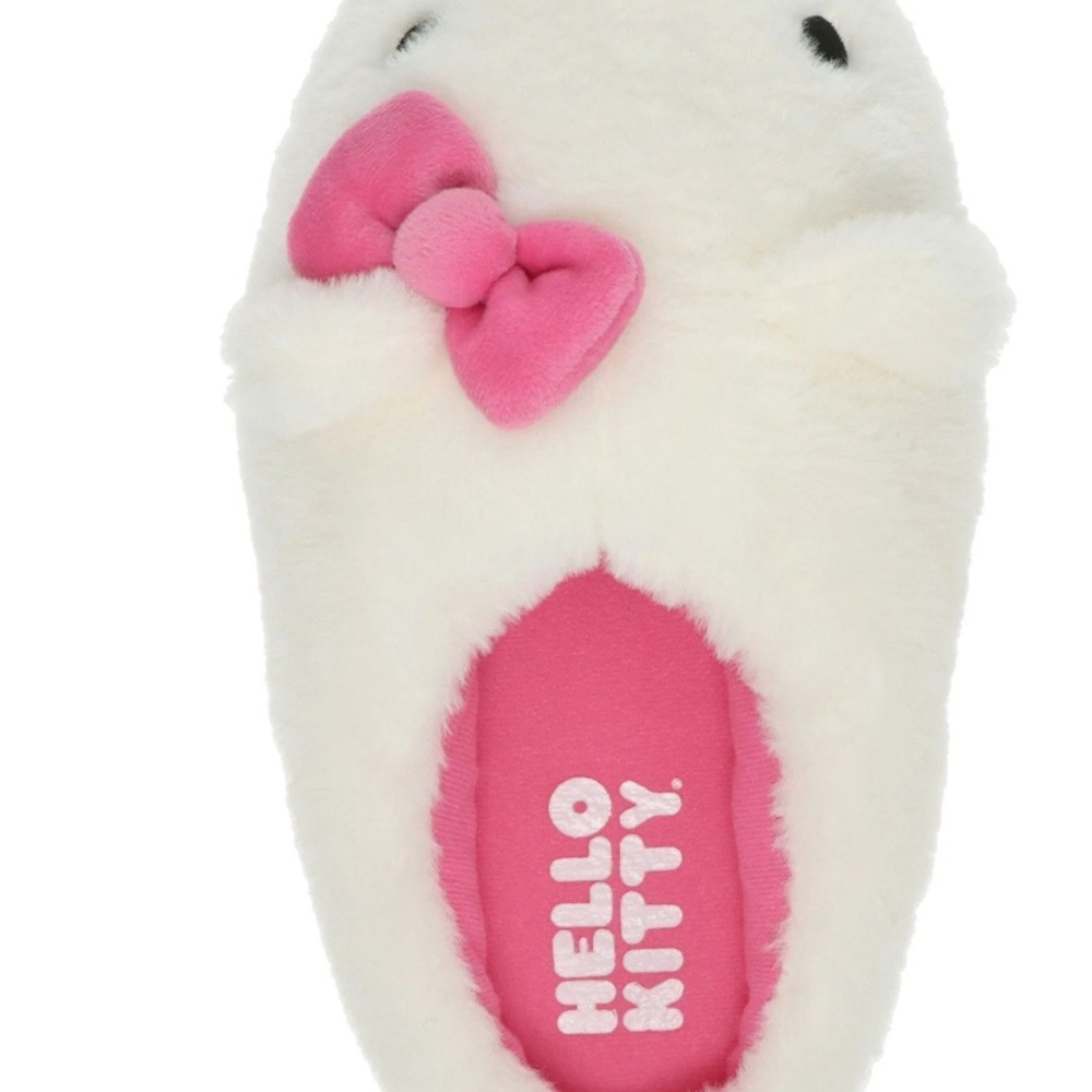 NEW Hello Kitty Plush White and Pink Slippers brand new womans size 9/10 - Picture 5 of 5